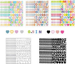 5400 Letter Stickers, 60 Sheets Alphabet Stickers, 0.5In Vinyl, Self-Adhesive, M