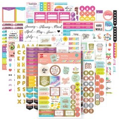 Productivity Planner Stickers Variety Pack – 30 Sheets, 1,656 Stickers for Journ