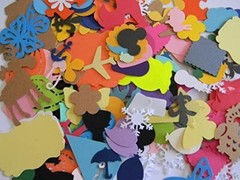 Grab bag lot of shapes die cuts party school card making Scrapbooking 500 pcs