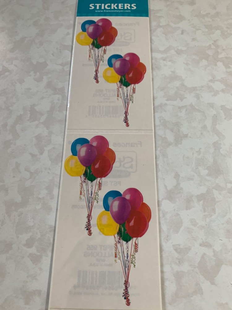 FMI FRANCES MEYER STICKERS 4 SHTS BALLOONS MULTI-COLORED BUNDLE OF BALLOONS
