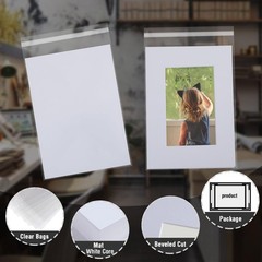 11×14 Pre-Cut Mat Board 50 Pack 4-Ply Acid Free for 8×10 Photos – Complete Show