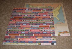 Carta Bella 12×12 Double Sided Scrapbook Paper Lot B ~ All Aboard…Trains