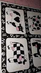 Vintage Hallmark Stickers Cows Cowabunga 1 Sheet (Age Discoloration)