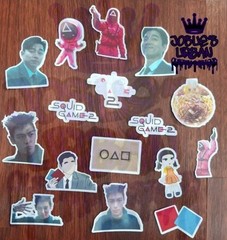 16pcs Squid Game Season 2 Glossy Stickers