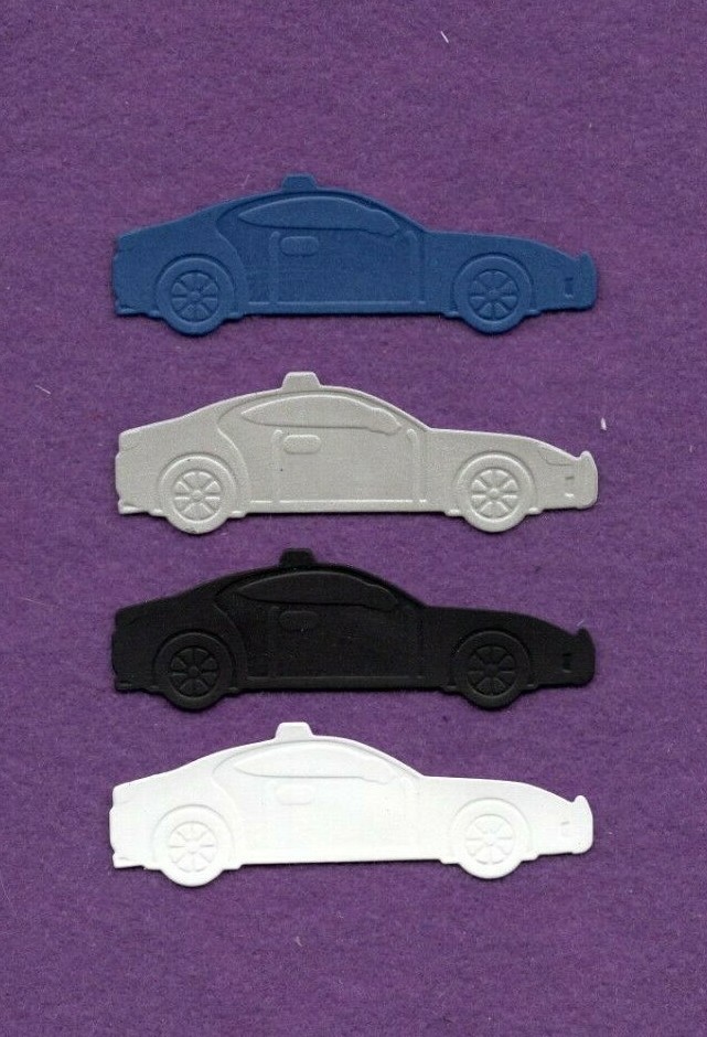 POLICE # 3 CAR die cuts scrapbook cards