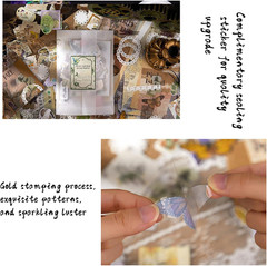 251Pcs Vintage Scrapbook Supplies Pack Kit for Junk Journal Bullet Aesthetic Pap