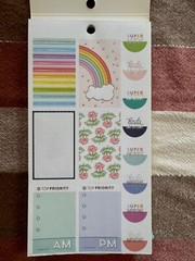 Used MAMBI Happy Planner 2018 Sticker Book Neon Lights Most Stickers Included