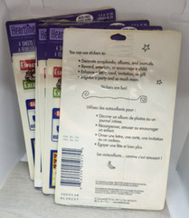 6 sealed sticker packs Heartline Hallmark COFFEE bean java espresso brew vintage