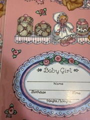 Vintage Frances Meyer Baby Stickers Jumbo Girls 8 1/2 x 11 Scrapbook USA Lot 2