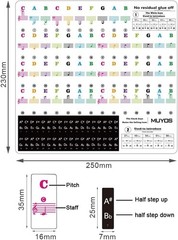 Lightweight Reusable Piano Keyboard Stickers – Effortless Note Identification