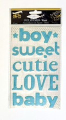 Baby Newborn 1st Year Boy Stickers – Snugglebug – Felt & Cardstock – Lot 0f 2