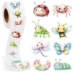 1 Roll Cute Bug Insect Stickers Decal Reward Cute Office Supplies Incentives …