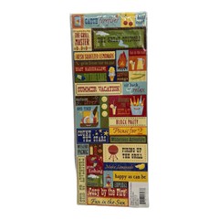 K&Company Happy Trails Great Outdoors Camping Embossed Scrapbooking Stickers NEW