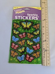 Vintage Trend Enterprises Sparkle Stickers Butterfly Brights New Sealed