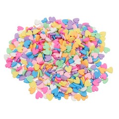 50g Fake Sprinkles, Faux Sprinkles Clay Sprinkles Heart Shape, Mixed Colors