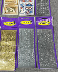NOS Sticker King Vintage Prism Stickers Gift Tag Scrapbooking 48 Pack Lot NEW
