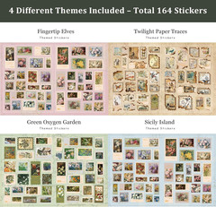164 Vintage Postage Stamp Stickers for Junk Journal Scrapbook, Journaling Scrapb
