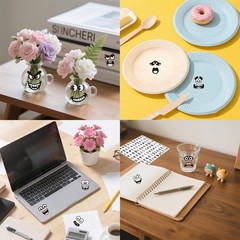 960Pcs Black Eye Mouth Stickers, 48 Designs Cartoon Face Expression Stickers for