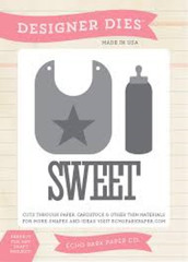Echo Park Designer Dies BABY BIB N BOTTLE Steel Dies Scrapbooking