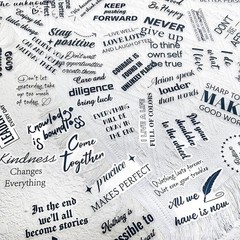 50Pcs Motivational Transparent Quote Stickers for Scrapbooking – Aesthetic Bl…