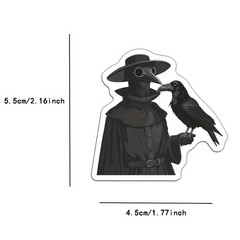 10 pcs Crow – Raven Stickers- Scrapbook, Journal, DIY Crafts & Cards- Halloween