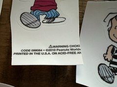 2010 Peanuts Snoopy Charlie Brown Scrapbooking Stickers Nice Sized Easter Spring