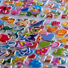3D Puffy Stickers for Kids Toddlers, Bulk Stickers Sheet for Scrapbooking Reward