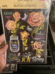 Crafters Square Flower Stickers Some Pop-up Assorted 6 Pkg. Lot