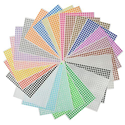 Foccts 25 Colores De 6 Mm Con Puntos Redondos, Pegatinas Pequenas Con Puntos …