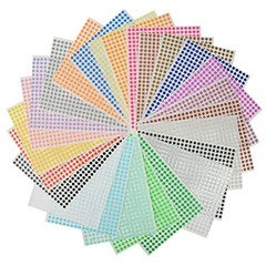 Foccts 25 Colores De 6 Mm Con Puntos Redondos, Pegatinas Pequenas Con Puntos …