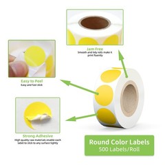 3/4″ Round Color Coding Circle Dot Labels 3000 PCS Includes Bright Yellow Gre…