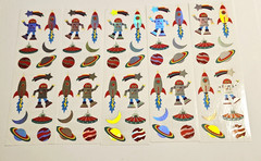 Mrs. Grossman’s Stickers Lot of 5 Strips ~Retro Holographic Space~ 2018 HTF