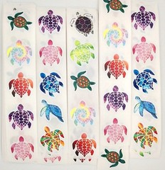 30 Colorful Turtle Stickers/Scrapbooking/Crafts/Journals/Diary/Mail/1 inch