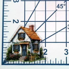 Cottage Style Fairy Tale House Clear Vinyl Decal Sticker Water Resistant Laptop