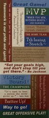 BASEBALL PHRASE Stickers(19pc) •Game•Players•MVP•Victory •Home Team•Card Making•