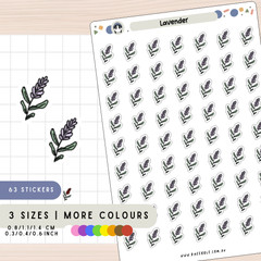 Lavender Flower Planner Stickers