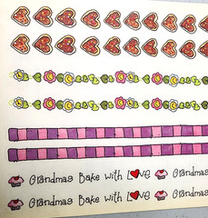 Sandylion Grandparent’s Baking Borders 1999 Vintage Scrapbooking Stickers NOS