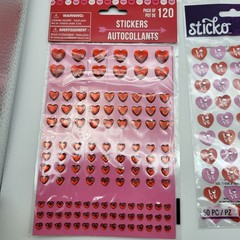 Scrapbook sticker stickers lot Heart Hearts Love Valentines Day