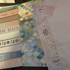 Mermaid Baby Boy Llama 12×12 Paper & Sticker Lot – Scrapbooking