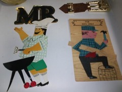 Scrapbook Vintage 60-70’s Men’s Gift Wrap Embellishments Craft Father’s Day 6ct