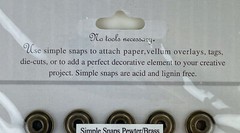 Daisy Hill Simple Snaps for Scrapbooking Card Making Pewter Brass 2 Packs of 20