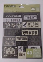 Studio 112 Die Cut Stickers 40 Piece Birds, Flowers, And Words