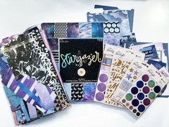 Galaxy And Zodiac Themed Scrapbooking Lot – Used