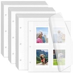 60 Sheets Self Adhesive Photo Album Refill Pages for 3 Ring Binder 9×11 Inch