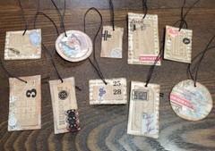 Lot 10 Junk Journal Tags Text Tickets Vintage Ephemera Crafts Cards Scrapbook