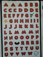 New (3) SandyLion Disney Stickers Mickey Mouse Goofy Alphabet ABCs Disneyland