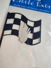 Racing Flag Helmet + Laser Cut New – Little Extras Scrapbooking – Retired #19