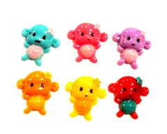 Lot of 20 Multicolor Little Girl Monkey Flatbacks For Crafting – NEW (#32)