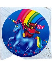 Lisa Frank Vintage 80s Jumbo Size Sticker Teddy Bear Rainbow Unicorn 🌈 Unused