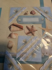 Paper Reflections scrapbook almost finished pages SEASIDE 50 pieces